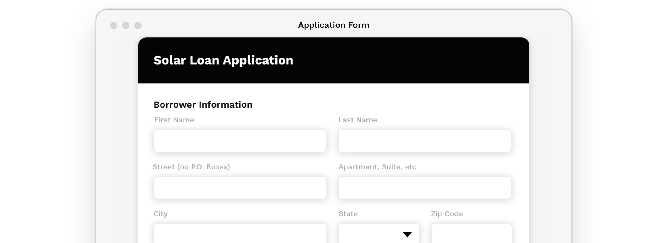 Solar Loan Application Form
